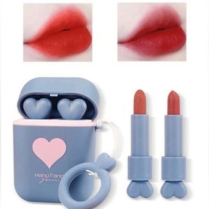 2pcs/set Waterproof Matte Lipstick Set Long Lasting and Moisturizing